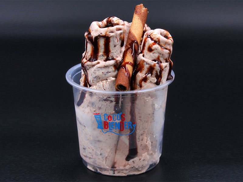Peanut Butter With Nutella Chocolate Ice Cream Roll