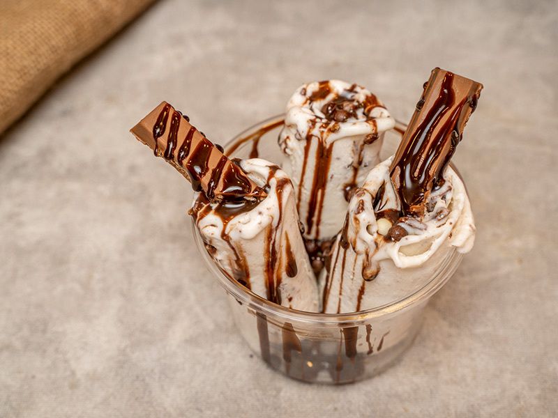 M&M's Chocolate Ice Cream Roll