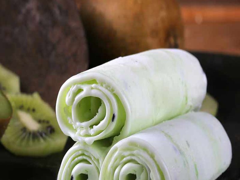 Kiwi Ice Cream Roll