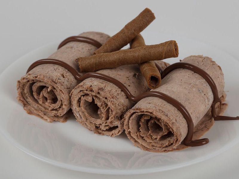Nutella Chocolate Ice Cream Roll