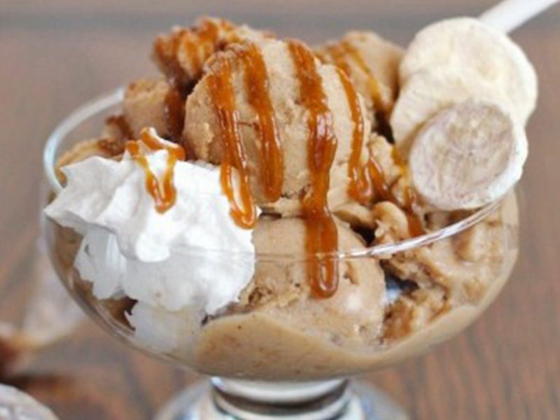 Mix Caramel Ice Cream Roll