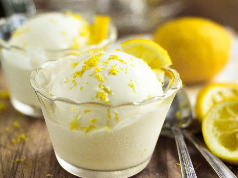 Lemon Ice Cream Cup