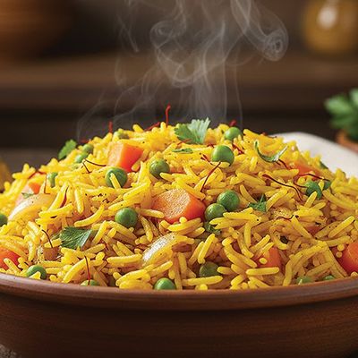 Rice with Vegetables and Saffron