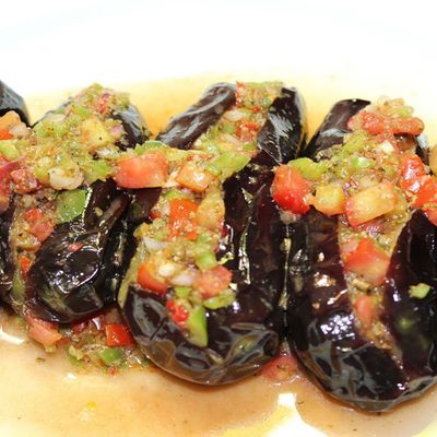 Fried pickled eggplant box