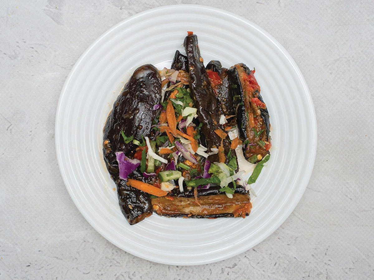 Fried eggplant box