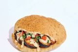 Eggplant with Salad and Tahini