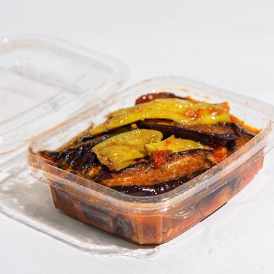 علبة باذنجان مخلل مقلي