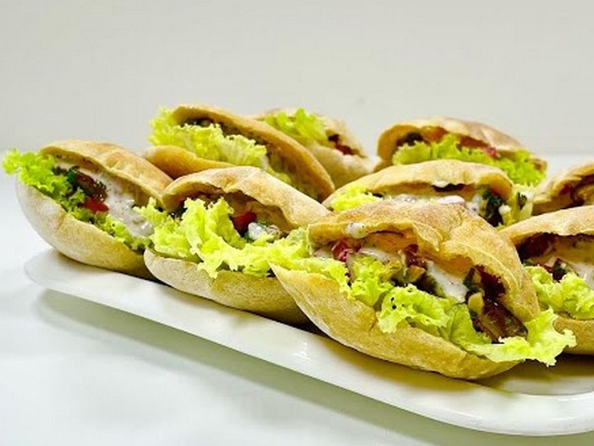 Fried eggplant sandwich