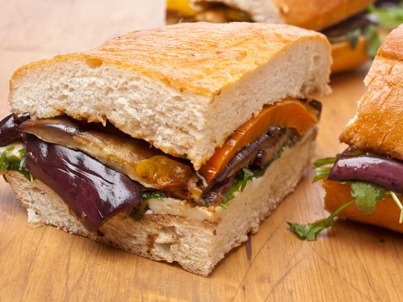 Fried Eggplant Sandwich