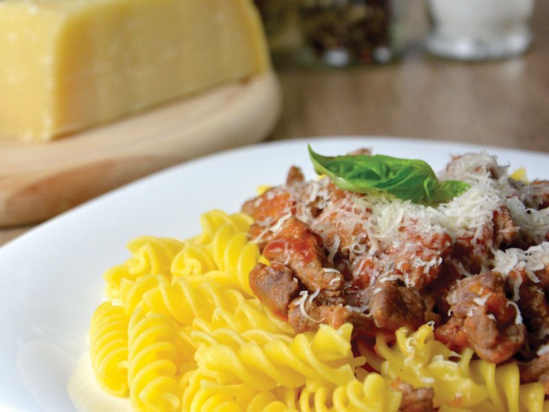Pasta With Basil And Meat
