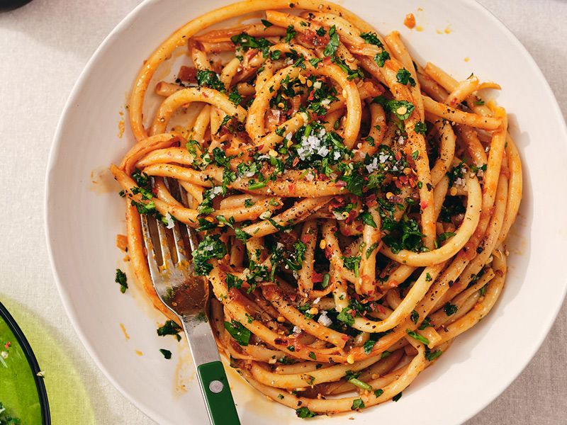 Pasta With Caramelized Beef