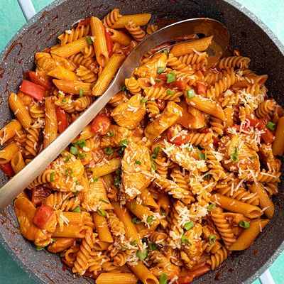 Barbecue Chicken Pasta Healthy Salad