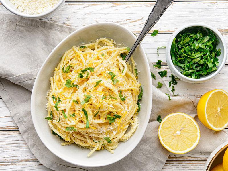 Grilled Chicken With Lemon Sauce Pasta