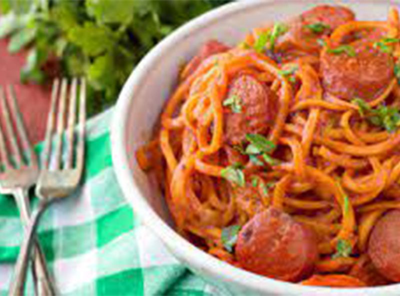 oriental sausage pasta
