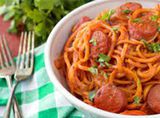 oriental sausage pasta