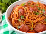 Oriental Sausage With Red Sauce Pasta