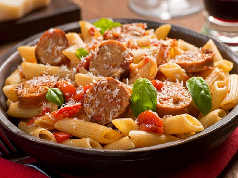 Oriental Sausage Pasta