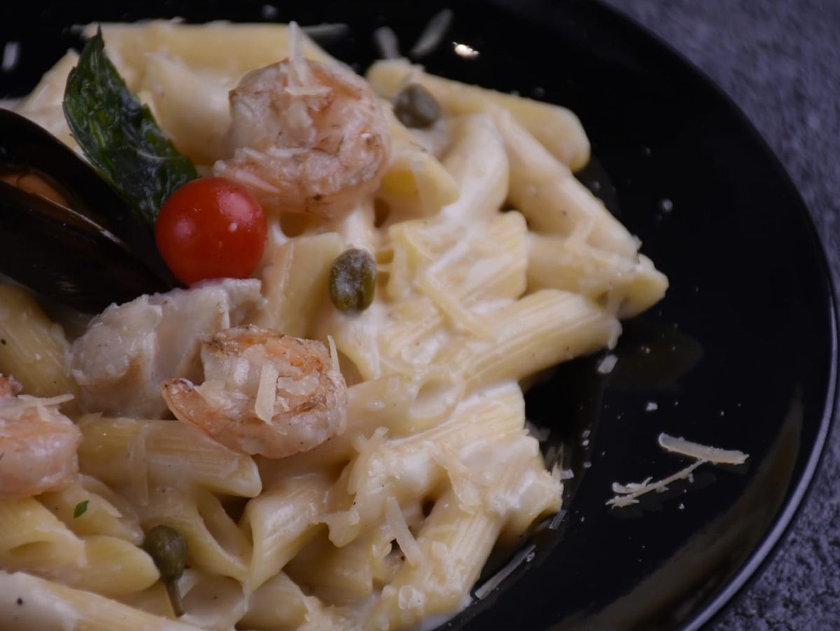Oven Seafood Pasta White Sauce