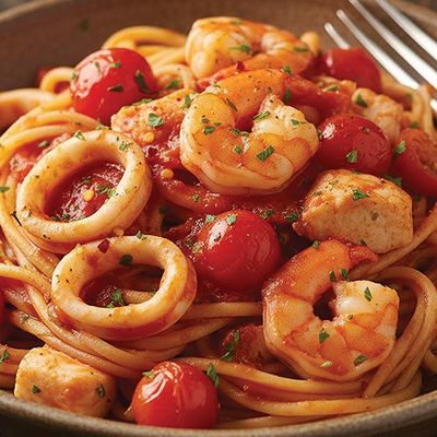 Red Seafood pasta
