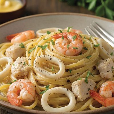 White Seafood pasta