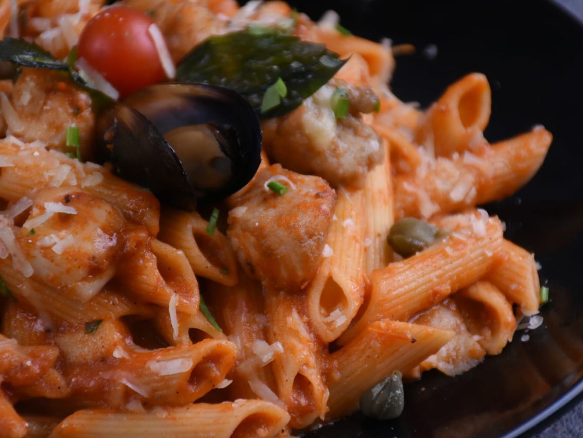 Oven Seafood Pasta Red Sauce