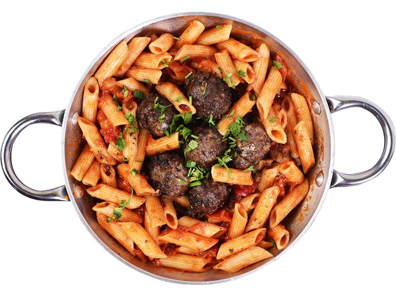 Pasta With Meat Balls