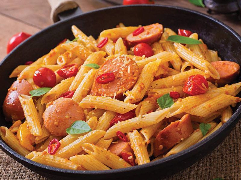 Red Hot Dog Pasta