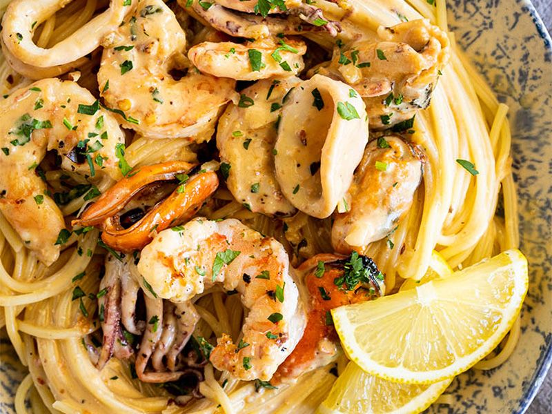 White Seafood Pasta