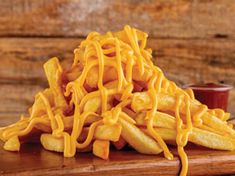 French Fries With Cheddar Sauce