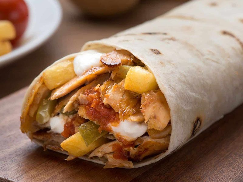French fries sandwich with Syrian mozzarella cheese