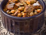 Okra With Meat Cubes Tagine