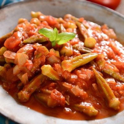 Okra with meat