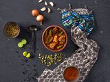 Okra With Mutton Meat Casserole