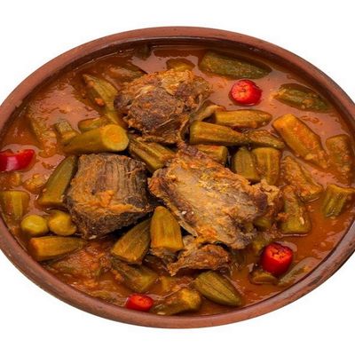 بامية مع لحم
