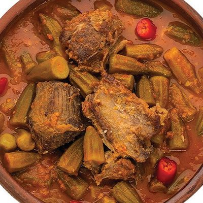 Okra Casserole with Meat