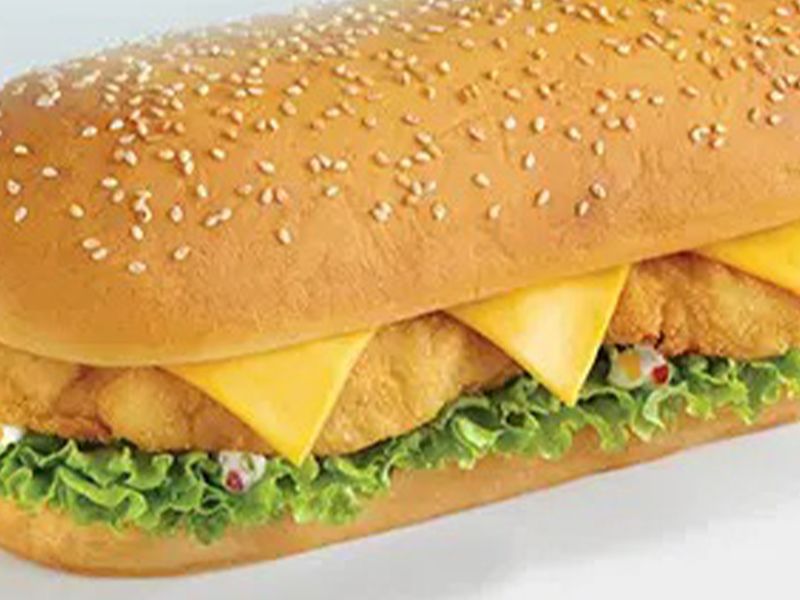 Crispy Chicken With Cheddar Cheese Sandwich