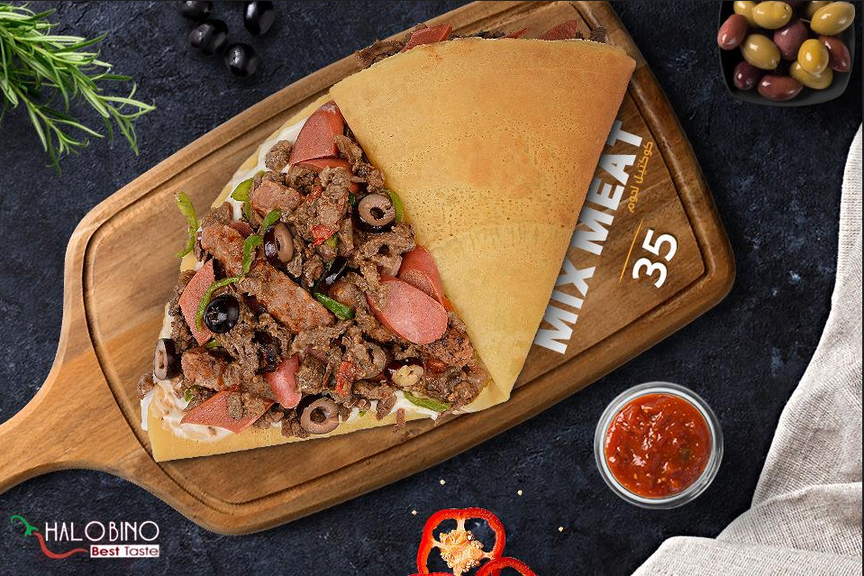 Meat cocktail crepe