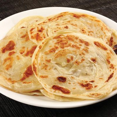 Paratha with Cream and Honey