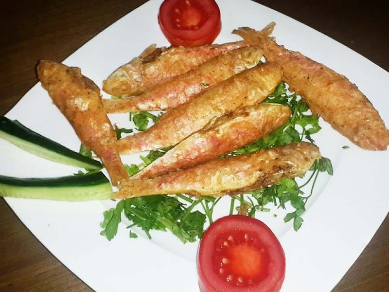Fried Red Mullet Fish