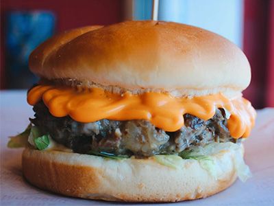 Meat Shawerma Burger Sandwich
