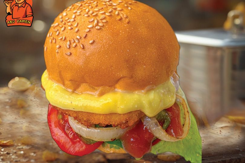 Chicken burger with cheese