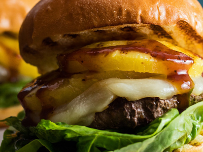 pineapple burger sandwich
