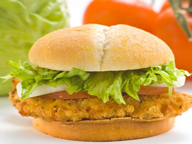 Beef Burger With Cheese Sandwich