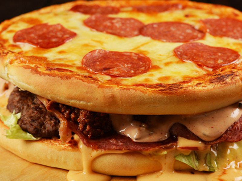 Smoky Pizza Beef Burger Sandwich