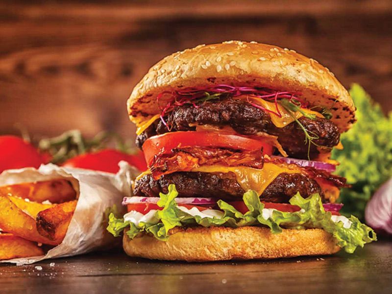 Big Fire Beef Burger Sandwich
