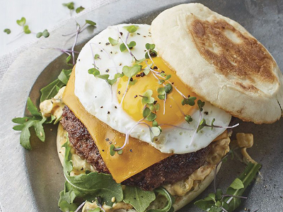 Burger with Eggs Sandwich