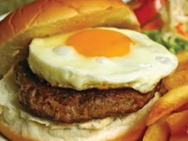 Egg burger sandwich