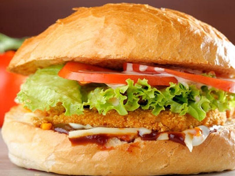 Eggs Beef Burger Sandwich