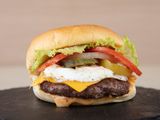 Burger Sandwich With Eggs