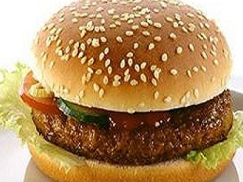 Beef Burger With Eggs Sandwich